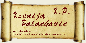 Ksenija Palačković vizit kartica